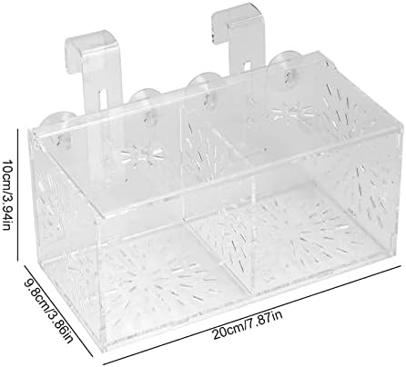 Fish Tank Breeding Isolation Box Aquarium Acclimation Hatchery Incubator Acrylic Transparent Aquarium Hatchery Incubator Holder(20CM10CM10CM)