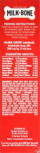 Milk-Bone Dog Treats, Flavor Snacks, 24 Ounce | Small Biscuits | Crunchy Texture | Reduces Tartar | Pack of 2