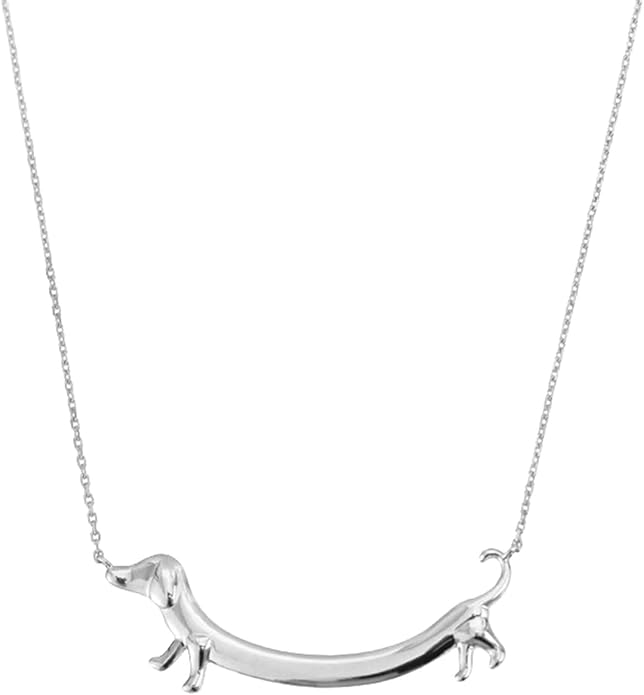 Dog Pendant Necklace Cute Dachshund Necklace Fashionable and Unique Neckchains Charming Dog Pendant Clavicular Chain Ornament for Dog Lovers
