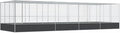 vidaXL Steel Aviary with Extension - Large Flight Cage for Small Animals - Silver and Anthracite - 366.9"x120.9"x83.5"