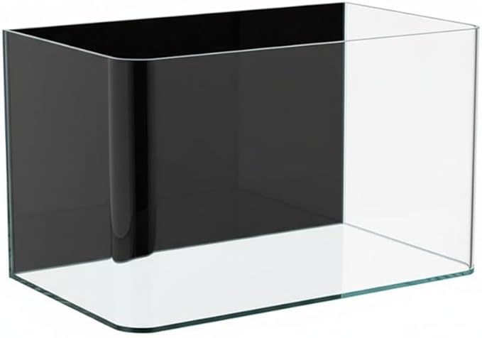 10 Gallon Hot-Bent Black-Back Fish Tank, Aquarium Fish Tank,Easy to Maintain Small Aquarium for Betta/Goldfish/Snails/Shrimp and Aquatic Planting, Perfect for Home, Office, and Decor