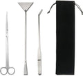 Aquarium Aquascaping Tool, Long Tweezers Scissors Spatula, 4 in 1 Stainless Steel Aquatic Plants Set for Fish Starter Kits, Aquariums Tank and Terrarium