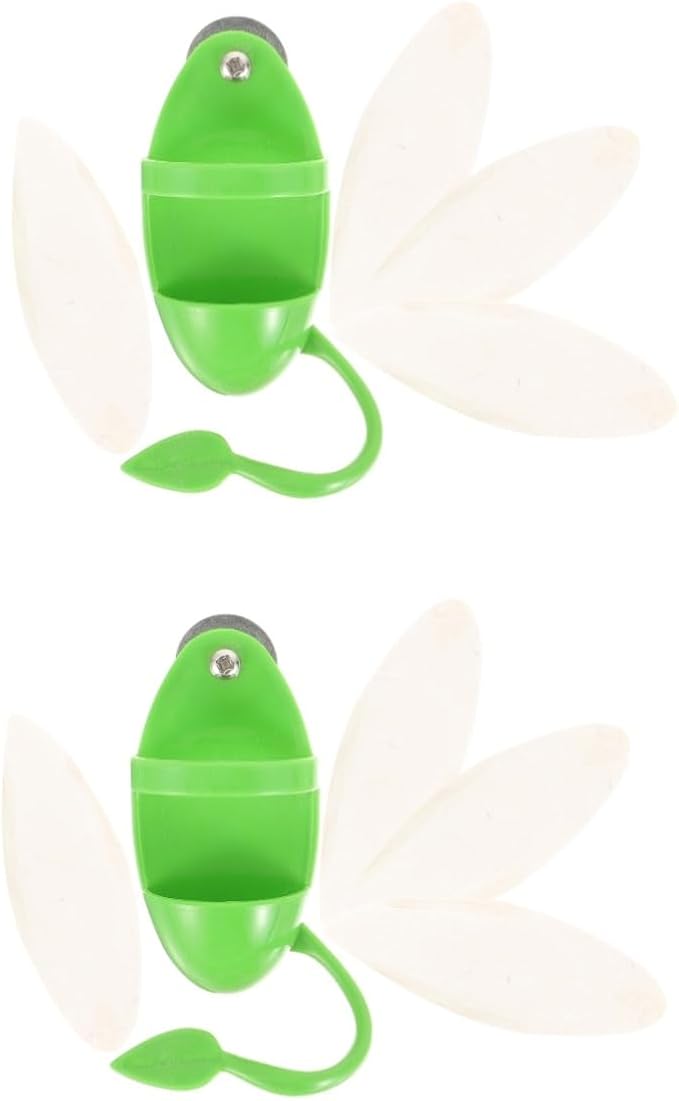 VANZACK 2sets Bird Feeding Watering Supplies Cuttlebone for Parakeet Budgie Food Snail Feeder Bird Bowl for Cage
