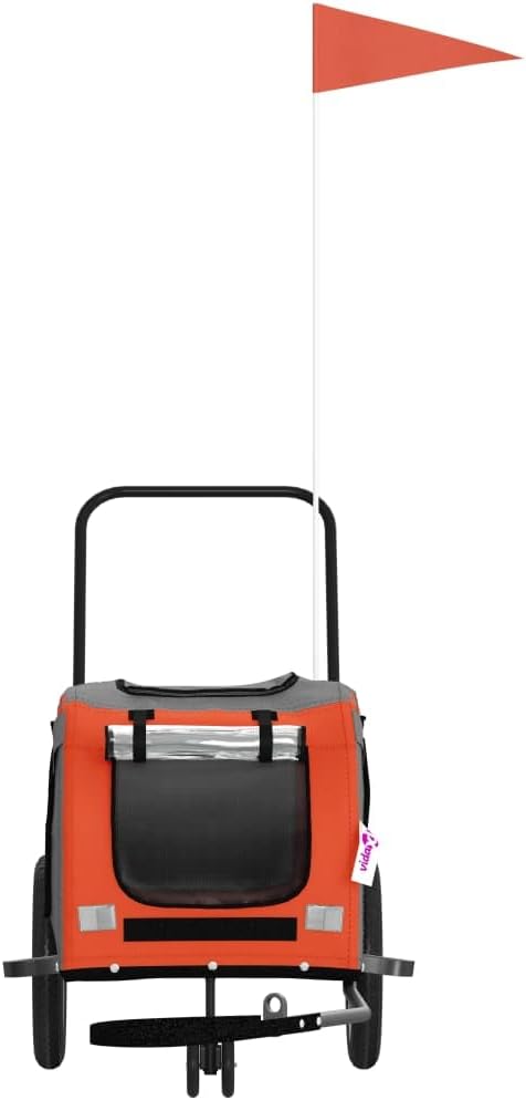 Pet Bike Trailer for Small Dogs, Durable Oxford Fabric with Weatherproof & Scratch-Resistant Design, Zippered Doors and Mesh Windows for Safe Outdoor Rides