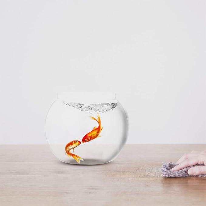 Plastic Fish Bowl Vases Small Aquarium Tank Bubble Bowl Round Bowl Terrarium Globe Flower Vase for Candy Drinks Carnival Games Prizes Centerpieces and Party Decoration