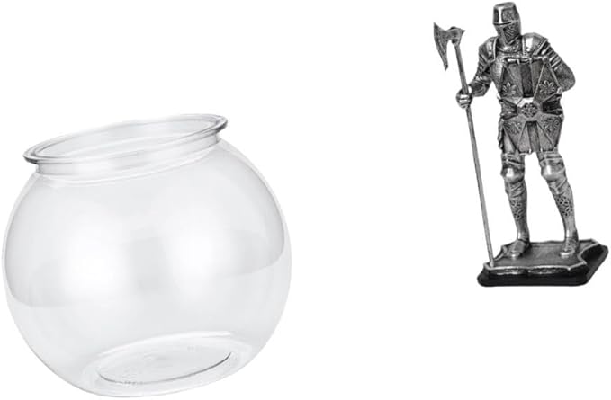 Transparent Small Fish Tank Vase Tabletop Ornament Aquarium Bowl for Office Entryway Bedroom Home Decor Housewarming Gift Plants