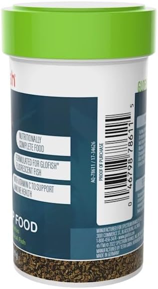 GloFish Microcrisp Food Nutritionally Complete Food for Small Tropical Fish, 1.38 Ounces