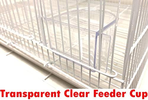 Lot of 6 Aviary Breeding Finch Aviary Canary Flight Bird Cage with Center Divider 24" x 16" x 16" (White)