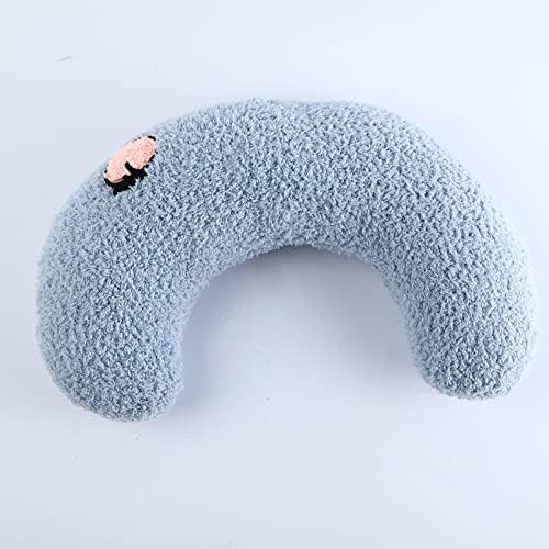 Calming Pillow for Dogs, Soft Dog Bed Pillows Pet Neck Pillow, Dog Calming Pillows for Small Dogs Ultra Soft Fluffy Pet Calming Toy Half Donut Cuddler (D)