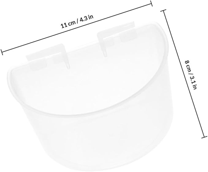 PRETYZOOM 6pcs Large Bird Cage Feeding Bowls Hanging Water Cups for Pigeon Cage Feeder Poultry Feeder Feeding Watering Supplies