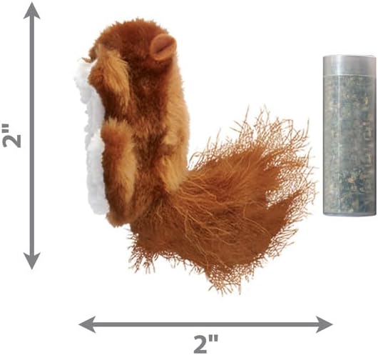 KONG Refillables Catnip Toys, Assorted 2-Pack – Plush Cat Toys with Refillable Catnip Pouch & Premium North American Catnip (Squirrel 2 Pack)