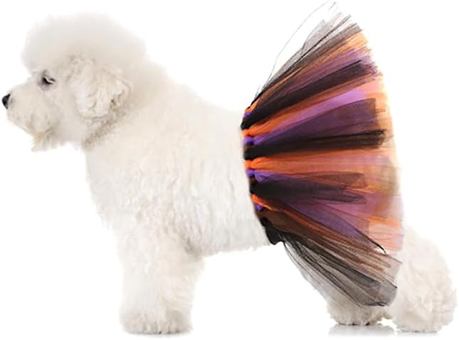 1-Pc Pet Halloween Party Costume-Puppy Party Adjustable Saree with Unique Ribbons Soft Costume Accessory for Small Medium Dogs and Cats
