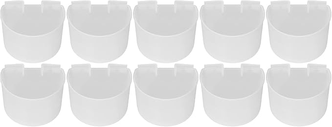 Zerodis Pigeons Feeding Cups, Plastic Bird Dish for Watering and Feeding, Easy to Hang Supplies for Bird Breeders and Pet Owners (S #14)