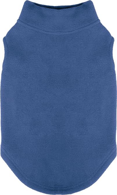 Gooby - Stretch Fleece Vest, Pullover Fleece Vest Jacket Sweater for Dogs, Steel Blue, Small