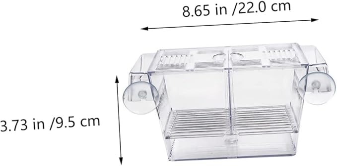 Happyyami Aquarium Incubation Box Fish Fry Breeding Tank Isolation Box Suction Cup for Freshwater Fish