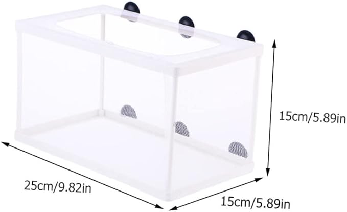 Large Fish Breeding Net with Suction Cups Hatchery Box for Fry Isolation Aquarium Divider Mesh Fish Breeding Divider for Tank Use