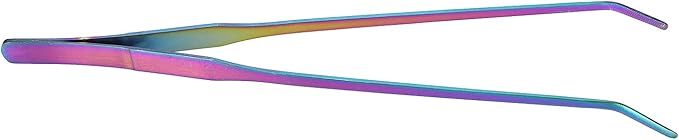AYNEFY Aquarium Long Planted Feeding Tongs, Stainless Steel Colorful Straight Tweezer Aquarium Plant Maintenance Tools for AquaticPlants 10.6 Inches (27cm Bent Clip), AYNEFYwd0ziq89km-12