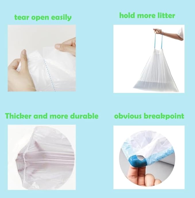 120 cat litter bag, an eco-friendly bag that can hold garbage -17.7 inches x 19.68 inches