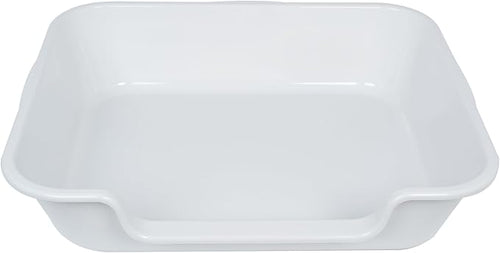 1 Pack Extra Large Dog Litter Box Pan Tray (ABS Material), Low Entry Jumbo Senior Litter Boxes for Multiple Kitten Big Cats, Pet Safe Indoor Dog Potty (Light Gray, 24" L x 20" W)