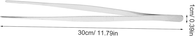 Didiseaon 30cm Straight Tweezer for Aquarium Stainless Steel Aquatic Tweezers Tank Tools Planting Aid