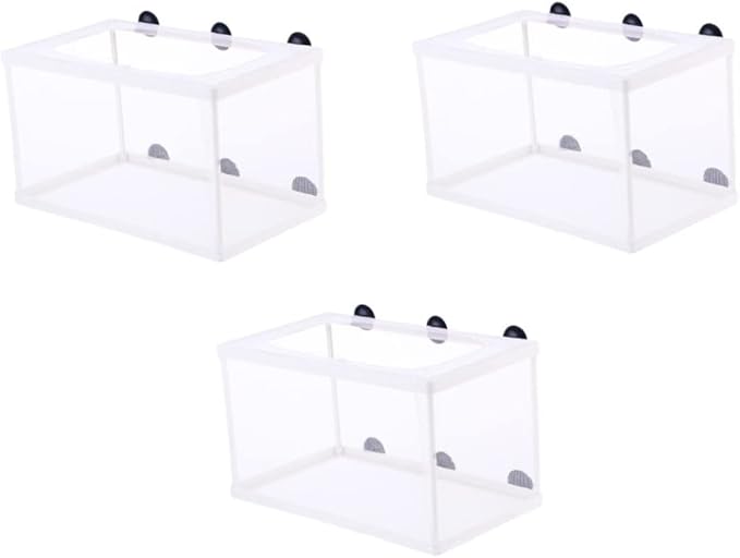 3pcs Fish Breeding Incubator with Suction Cups Tropical Fish Breeding Tanks for Fry and Eco-Friendly Design Observation Increases Survival Rate