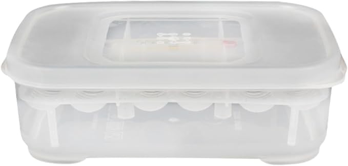Angoily 3Pcs Transparent Reptile Egg Box Set with Thermometer for Snake and Lizard Egg Incubators 2.56X1.7X2.32 Inch Breeder Tray for Easy Observation and Cleaning