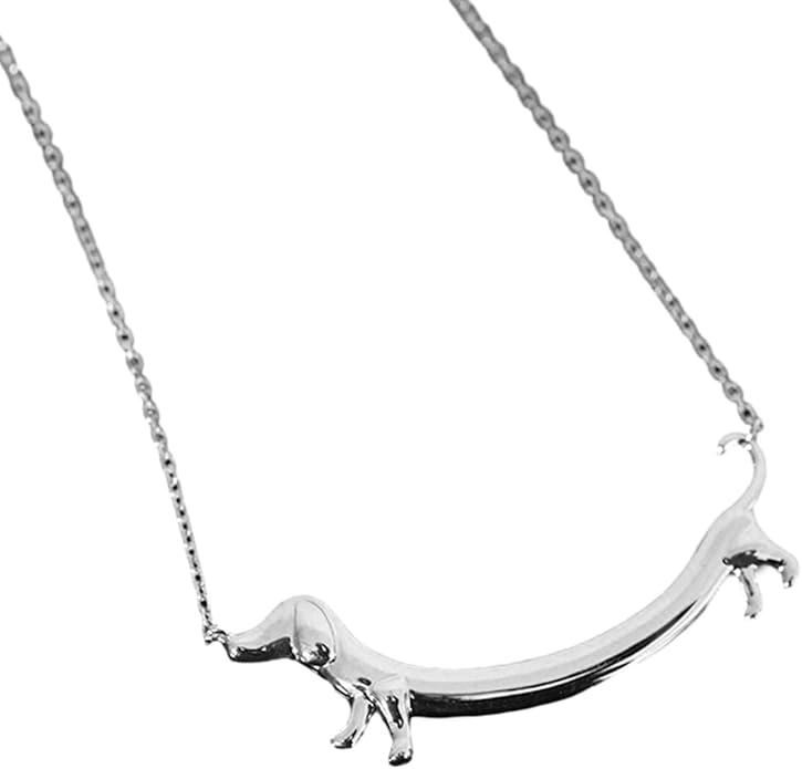 Dog Pendant Necklace Cute Dachshund Necklace Fashionable and Unique Neckchains Charming Dog Pendant Clavicular Chain Ornament for Dog Lovers