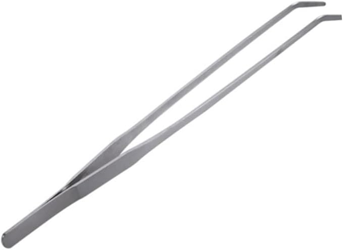 Didiseaon 4pcs Stainless Steel Aquatic Plant Tweezers Straight Curved Tongs for Fish Tank Maintenance Resistant Tools for Aquarium Plant Care