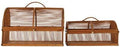 Creative Co-Op DA5278 Two Bamboo Open Weave Bird Cages with Lids and Handles