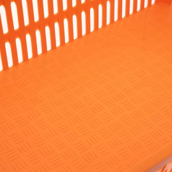 Transport Coop for Quail & Pigeon – Orange – Durable Plastic Poultry Carrier with Secure Locking Lid & Ventilation – Lightweight, Stackable, Easy-Clean Crate for Safe Bird Transport