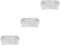 Angoily 3Pcs Transparent Reptile Egg Box Set with Thermometer for Snake and Lizard Egg Incubators 2.56X1.7X2.32 Inch Breeder Tray for Easy Observation and Cleaning