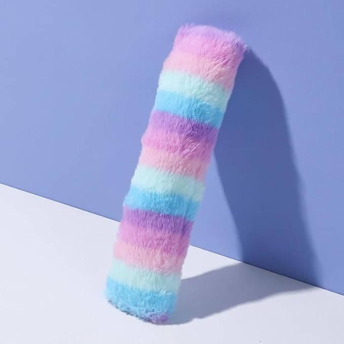 Rainbow Plush Cat Kicker Toy, Interactive Long Pillow for Cats with Catnip and Squeaker, Soft Chew Toy for Boredom Relief and Playtime (A01)