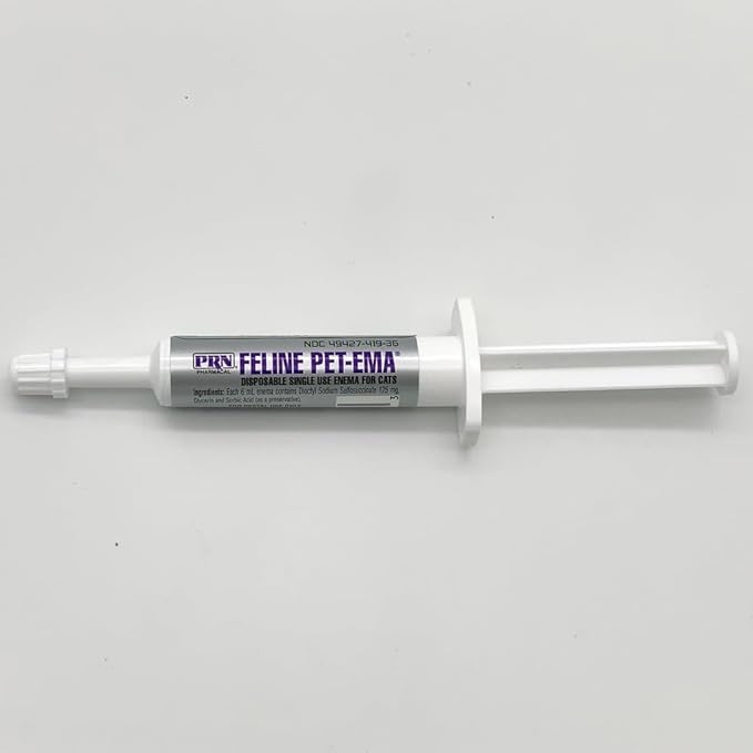 Pet-Ema Feline (6 mL) (3 Pack), Disposable Enema for Rectal Use in Cats by PRN Pharmacal Inc