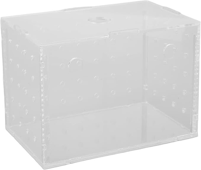 Fish Breeder Box, High Transparency Acrylic Hatchery Incubator Tank, Aquarium Fish Breeding Box with Suction Cups, Isolation Box for Baby Fishes Shrimp Clownfish, Easy to Observe a (9 * 6 * 7CM)