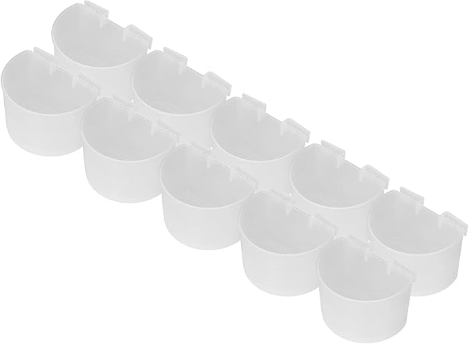 Zerodis Pigeons Feeding Cups, Plastic Bird Dish for Watering and Feeding, Easy to Hang Supplies for Bird Breeders and Pet Owners (S #14)