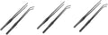 FRCOLOR 6pcs Aquatic Plant Tweezers Lengthened Stainless Steel Tongs for Fish Tank Plants Black Straight Curved Tweezers Resistant Tools for Precise Planting