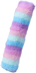 Rainbow Plush Cat Kicker Toy, Interactive Long Pillow for Cats with Catnip and Squeaker, Soft Chew Toy for Boredom Relief and Playtime (A02)