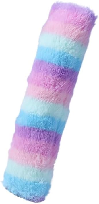 Rainbow Plush Cat Kicker Toy, Interactive Long Pillow for Cats with Catnip and Squeaker, Soft Chew Toy for Boredom Relief and Playtime (A02)