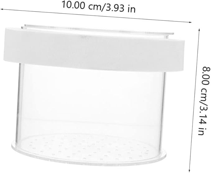 Happyyami Floating Fish Separator Box for Tank Guppy Breeding Box Removable Cover Acrylic Specimen Containers