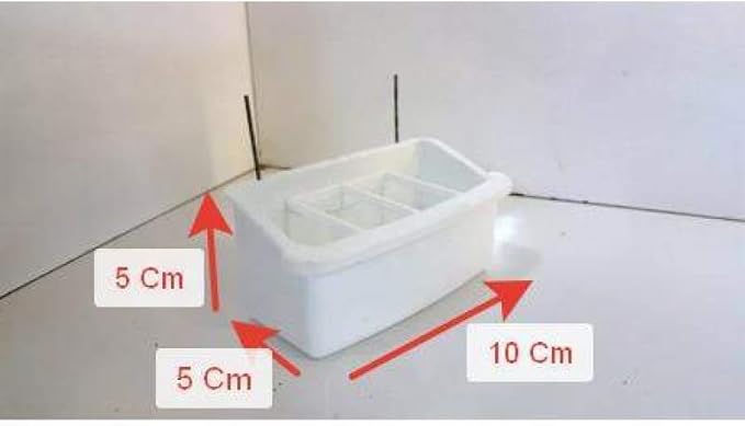 2 Bird Cage Aviary Universal Hanging Ccups Seed Food Feeders with Spill Proof Dividers Wire Hangers 4 oz Each