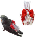 Bird Flight Suit Diapers for Monk Parakeets, Cockatiels - Parrot Clothes, Training Nappy Suit Liners (Medium, Red-A)