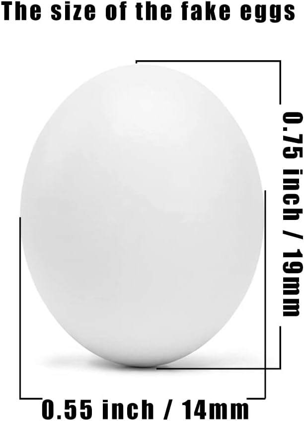 8Pcs Fake Bird Eggs, Stop Egg Laying fit Parrotlet, American Parakeet, Budgie, Diamond-Dove Artificial Eggs 14mm*19mm