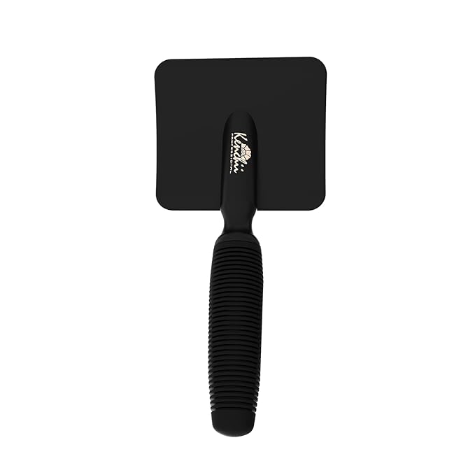 Kenchii Long Pin Slicker Brush for Dogs (Poodles, Doodles, Goldendoodles, Labradoodles), Professional Grooming Brush for Detangling, Fluffing & Dematting, Non-Slip Comfort Handle (Black)