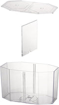 Acrylic Fish Tank Isolation Box with Two Compartments 7.87X4.72X4.33 Inch Clear Octagonal Breeding Tank for Betta and Small Tropical Fish Home Aquarium
