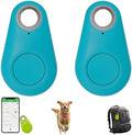 Two-Way Alarm Pet Location Tracker with Real-Time Tracking for Dogs, Cats, Keys, and Luggage, Waterproof Anti-Loss Device for Outdoor and Travel Use (Blue,2Pcs)