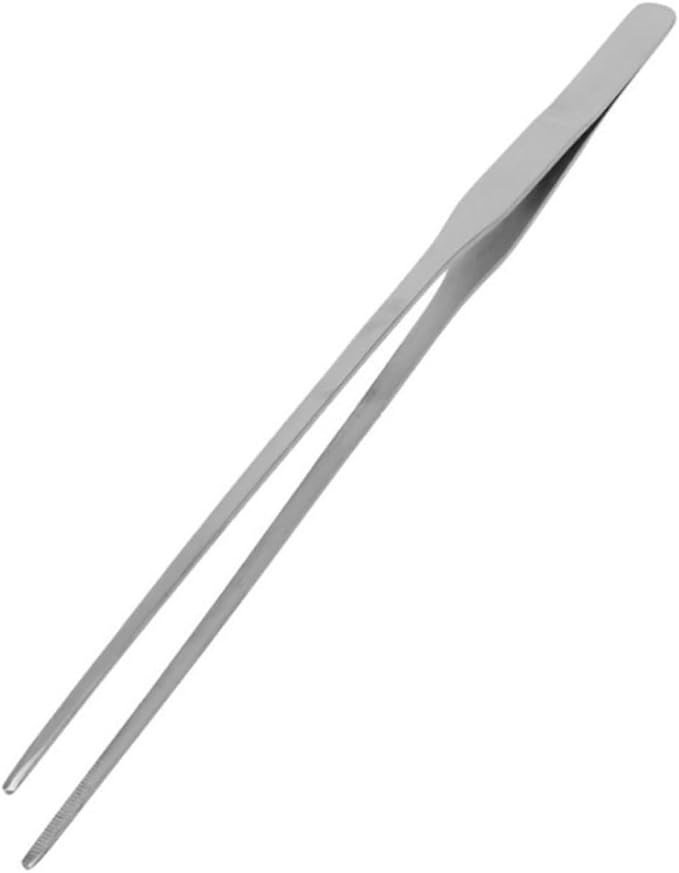 Didiseaon 4pcs Stainless Steel Aquatic Plant Tweezers Straight Curved Tongs for Fish Tank Maintenance Resistant Tools for Aquarium Plant Care