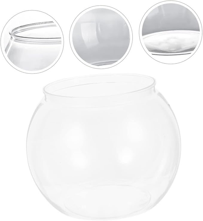 Plastic Round Goldfish Aquarium Fish Tank for Goldfish Fish Bowls Decorative Portable and Easy to Clean