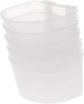 5-Piece Parrot Feeding Cups Cage Hanging Plastic Bowl Flat Bottom with Hooks Bird Water Food Dish Feeder Bowls Bird Feeders for Outdoors Hanging Tray