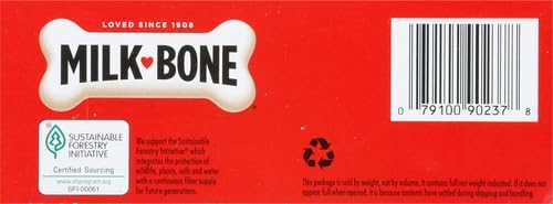Milk-Bone Dog Treats, Flavor Snacks, 24 Ounce | Small Biscuits | Crunchy Texture | Reduces Tartar | Pack of 2