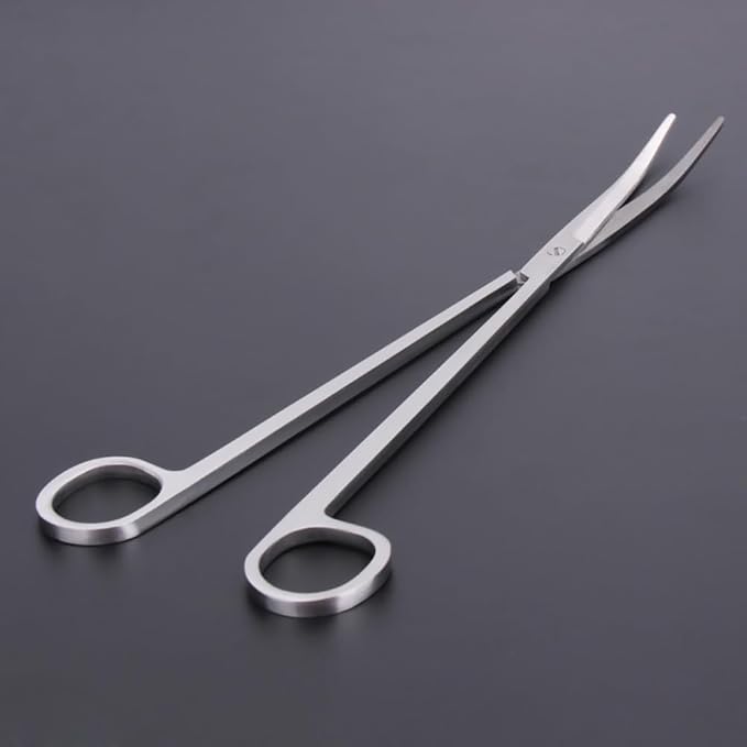 Stainless Steel Aquarium Scissors Fish Tank Plant Scissors Long Curved Aquarium Scissors Aquarium Plant Trimming Scissors Fish Tank Cleaning Tool